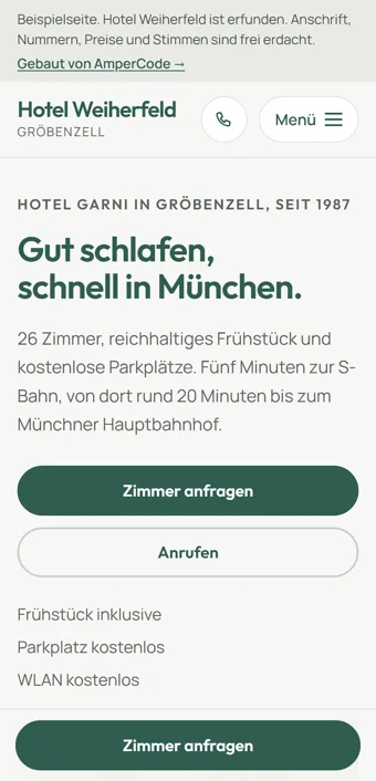 Dieselbe Seite am Handy